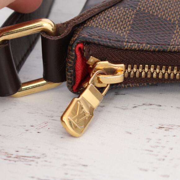 Louis Vuitton Bloomsbury PM Crossbody Damier Ebene Purse Handbag Messenger A2450 - Picture 9 of 12